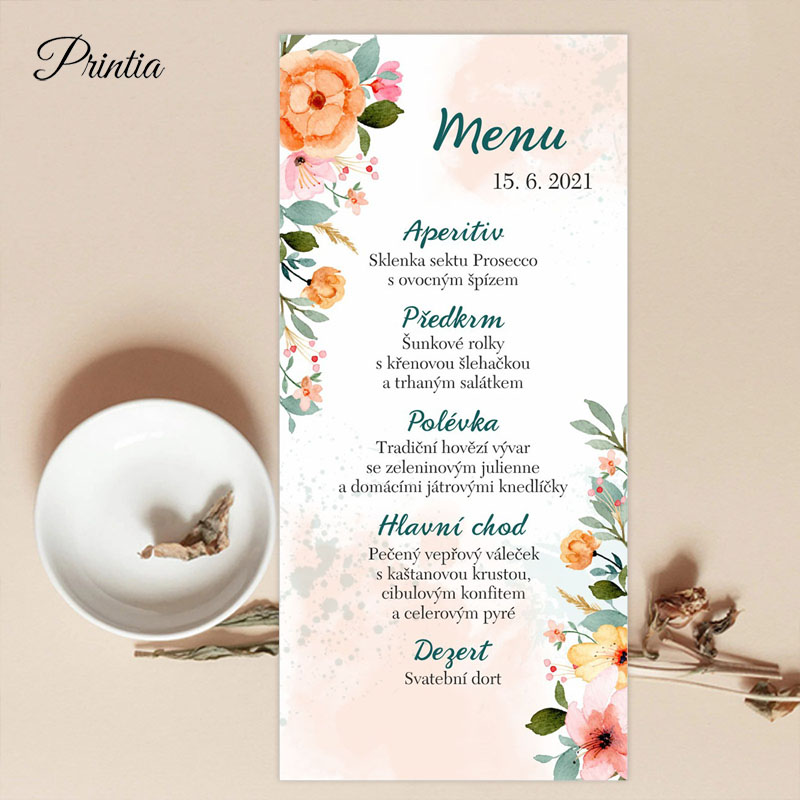 Svatební menu a jmenovky: Dokonalá dvojice pro svatební tabuli