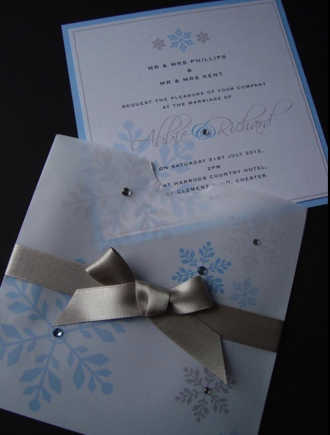 zimní svatební oznámení