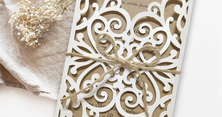 Svatební oznámení s krajkou