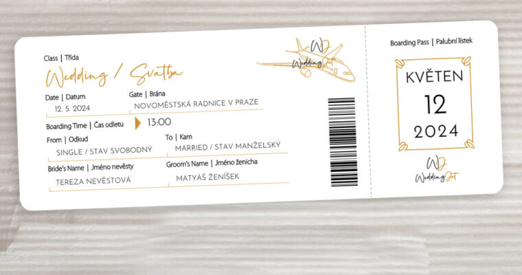 Vstupenka na svatbu: Originální svatební oznámení, kterým zaujmete